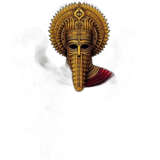 mask, staff, face, crown transparent PNG cut-out