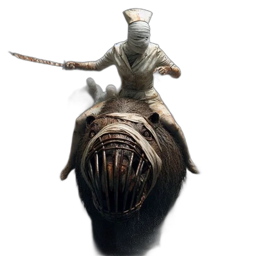 creature, animal, dragon, staff transparent PNG cut-out