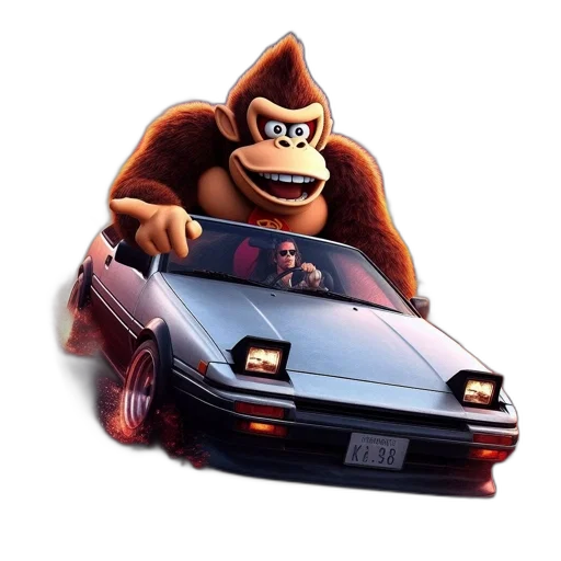 car, animal, concept art, 3d render transparent PNG cut-out