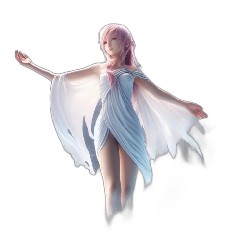 dress, staff, concept art, fantasy art transparent PNG cut-out
