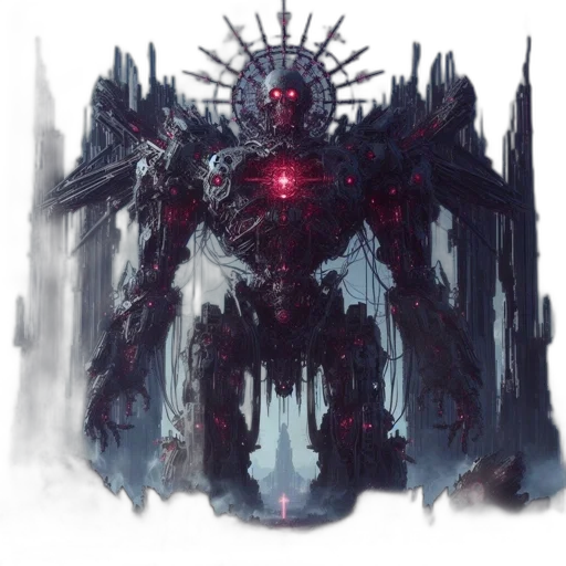 robot, weapon, concept art, fantasy art transparent PNG cut-out