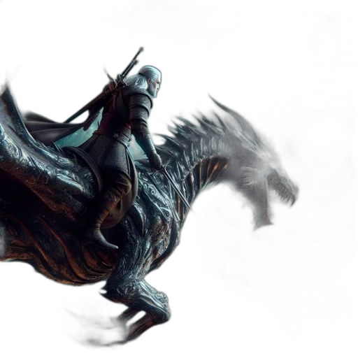 dragon, creature, animal, sword transparent PNG cut-out