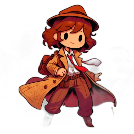 staff, hat, jacket, pixel art transparent PNG cut-out