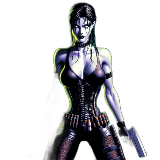 weapon, comic book art, concept art, cyberpunk transparent PNG cut-out