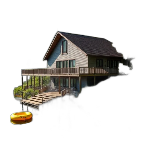 building, 3d render, concept art, photorealistic transparent PNG cut-out