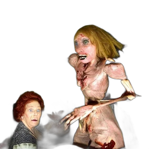 creature, dress, staff, mask transparent PNG cut-out