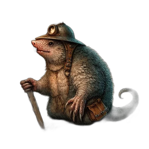 animal, staff, creature, hat transparent PNG cut-out