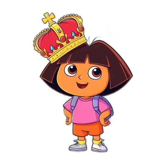 crown, hat, jacket, staff transparent PNG cut-out