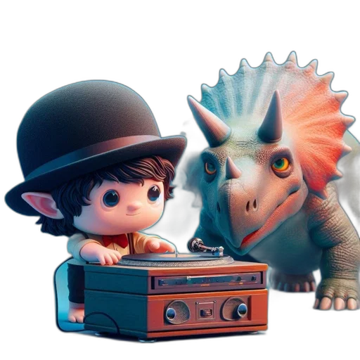 dragon, hat, concept art, 3d render transparent PNG cut-out