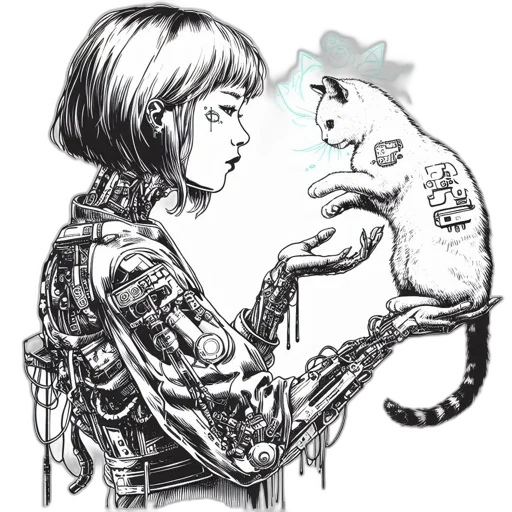 robot, creature, animal, comic book art transparent PNG cut-out