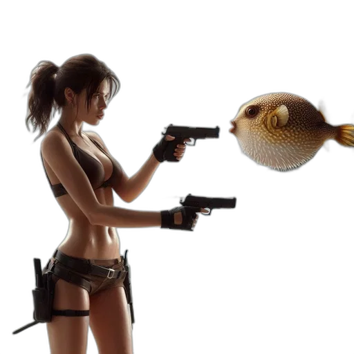 weapon, concept art, underwater, woman transparent PNG cut-out