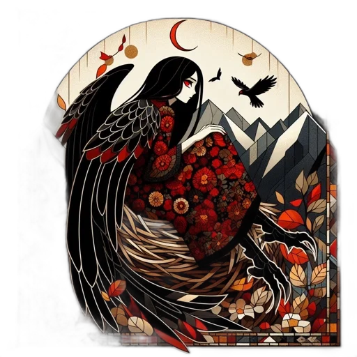 fantasy art, concept art, red, dark transparent PNG cut-out