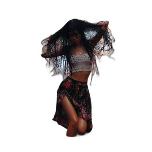 hair, dress, creature, umbrella transparent PNG cut-out