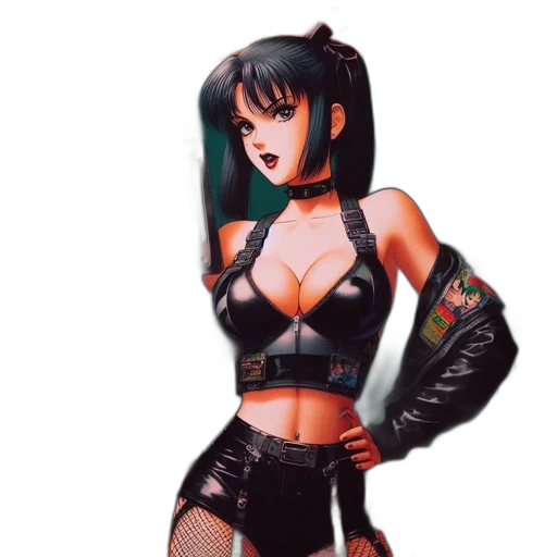jacket, weapon, robot, cyberpunk transparent PNG cut-out