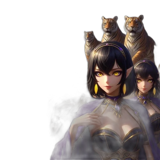 fantasy art, concept art, photorealistic, 3d render transparent PNG cut-out