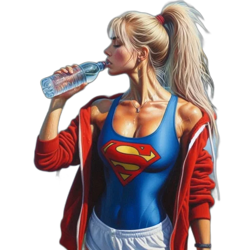bottle, comic book art, oil painting, photorealistic transparent PNG cut-out