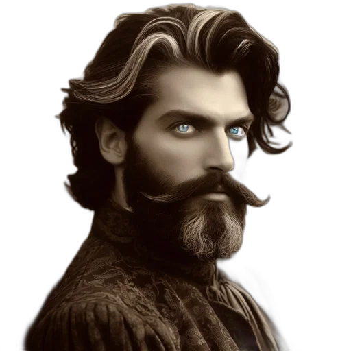 hair, face, animal, photorealistic transparent PNG cut-out