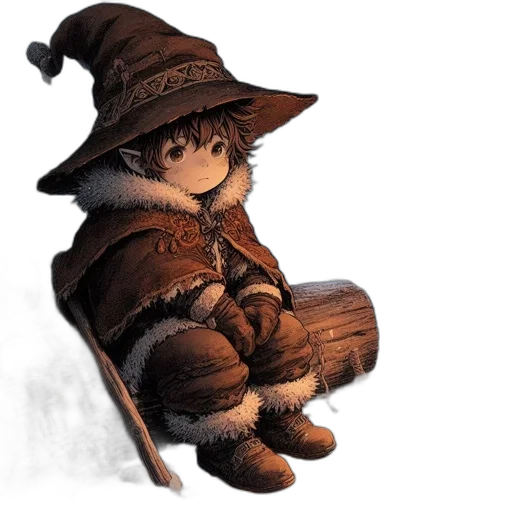 hat, staff, dragon, weapon transparent PNG cut-out