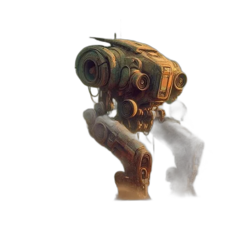 robot, weapon, staff, mask transparent PNG cut-out