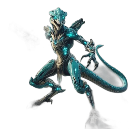 dragon, creature, staff, robot transparent PNG cut-out