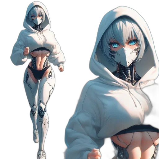 jacket, concept art, cyberpunk, comic book art transparent PNG cut-out