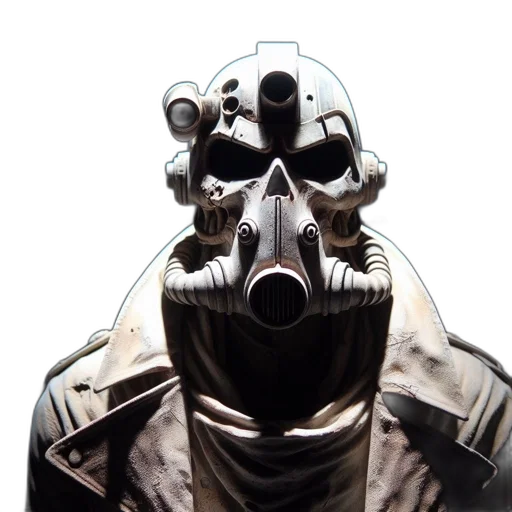 mask, robot, face, jacket transparent PNG cut-out