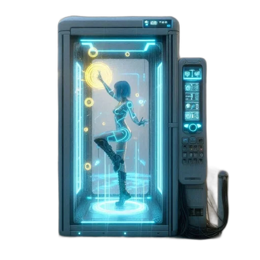 robot, cyberpunk, concept art, 3d render transparent PNG cut-out