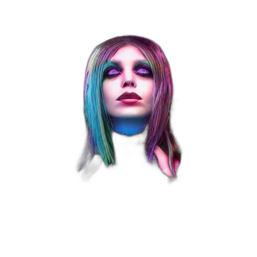 face, mask, hair, creature transparent PNG cut-out