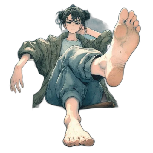 shoes, creature, watercolor, anime transparent PNG cut-out