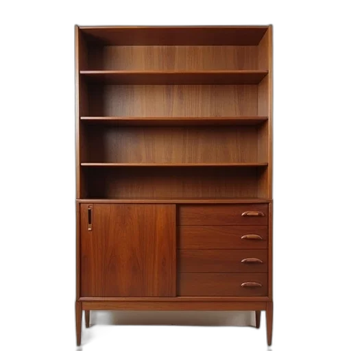 furniture, danish, bookcase, arne transparent PNG cut-out
