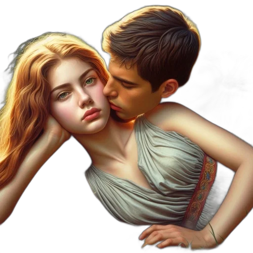 jewelry, dress, photorealistic, oil painting transparent PNG cut-out