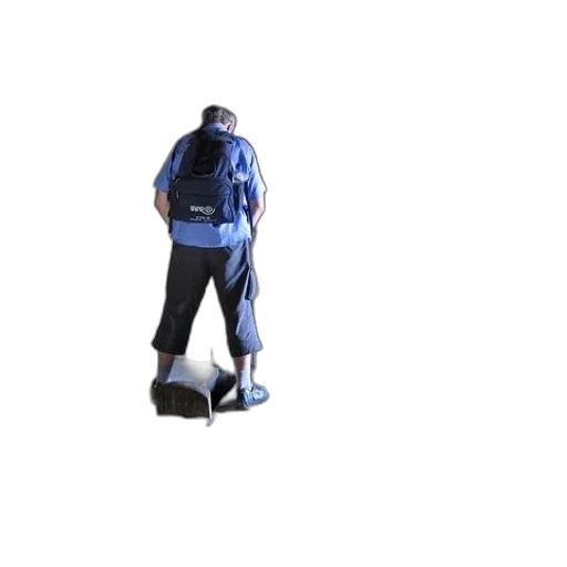 jacket, umbrella, staff, robot transparent PNG cut-out