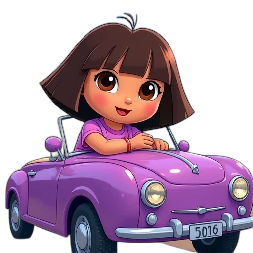 car, animal, cartoon, 3d render transparent PNG cut-out