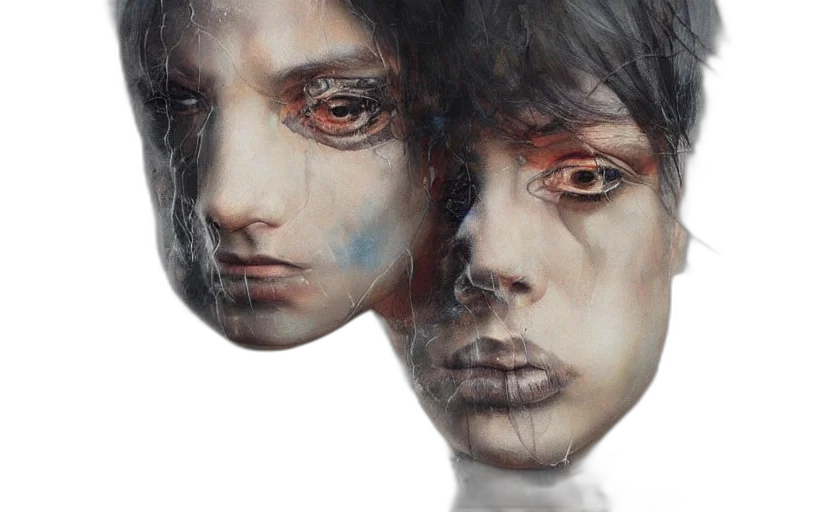 face, mask, photorealistic, concept art transparent PNG cut-out