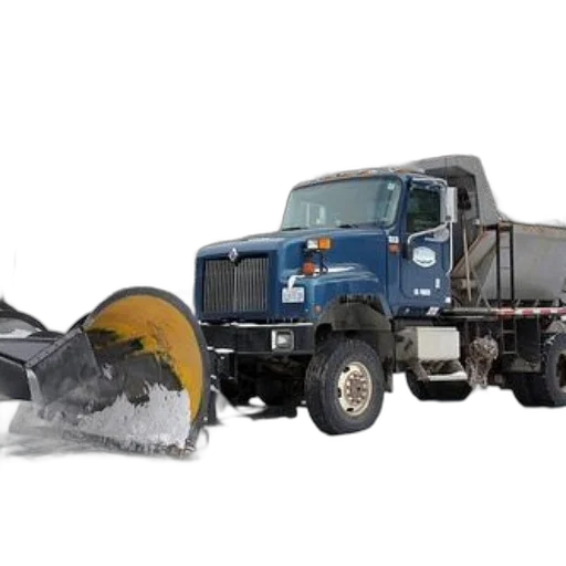 blue, snowplow, truck, yellow transparent PNG cut-out