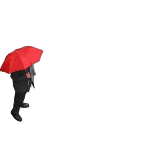 umbrella, jacket, hat, staff transparent PNG cut-out