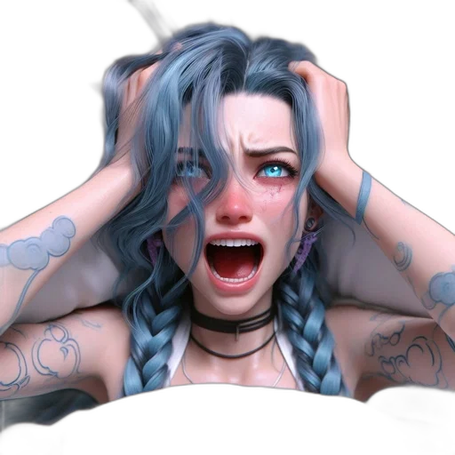 face, concept art, photorealistic, cyberpunk transparent PNG cut-out