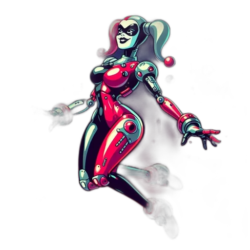 robot, concept art, comic book art, 3d render transparent PNG cut-out