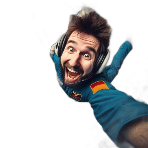 jacket, face, staff, hair transparent PNG cut-out