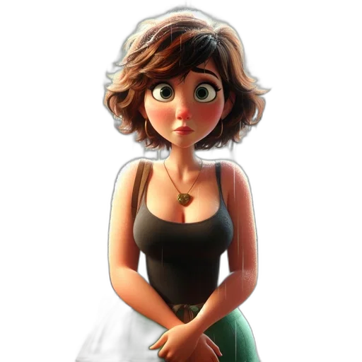 dress, 3d render, concept art, cartoon transparent PNG cut-out