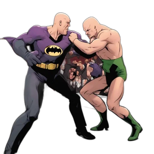 comic book art, concept art, cartoon, two transparent PNG cut-out