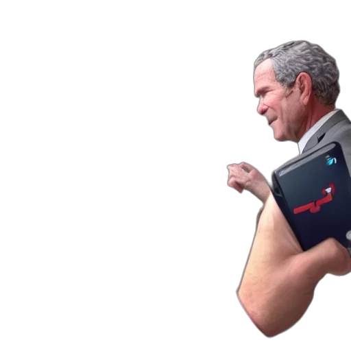 george, bush, playing, unreal transparent PNG cut-out