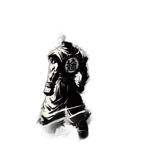 jacket, robot, weapon, staff transparent PNG cut-out