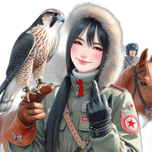 animal, weapon, jacket, staff transparent PNG cut-out