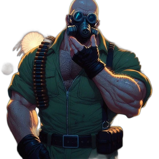 mask, weapon, jacket, face transparent PNG cut-out