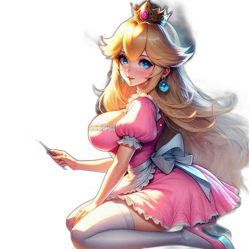 dress, crown, staff, weapon transparent PNG cut-out