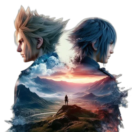 concept art, fantasy art, anime, 3d render transparent PNG cut-out