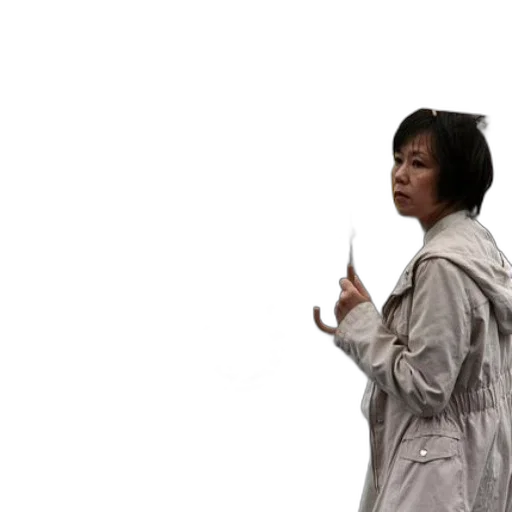 jacket, staff, umbrella, dress transparent PNG cut-out
