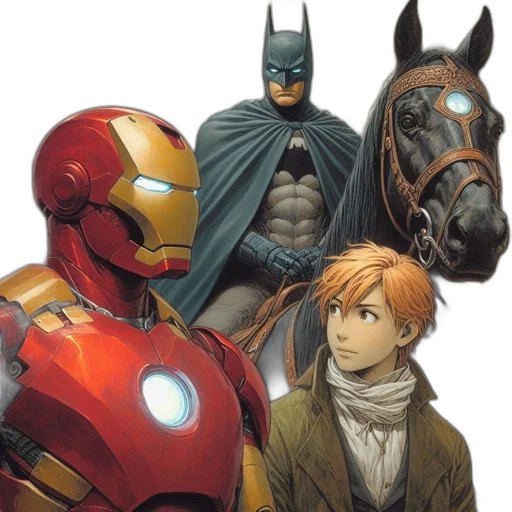 comic book art, concept art, fantasy art, earth tones transparent PNG cut-out