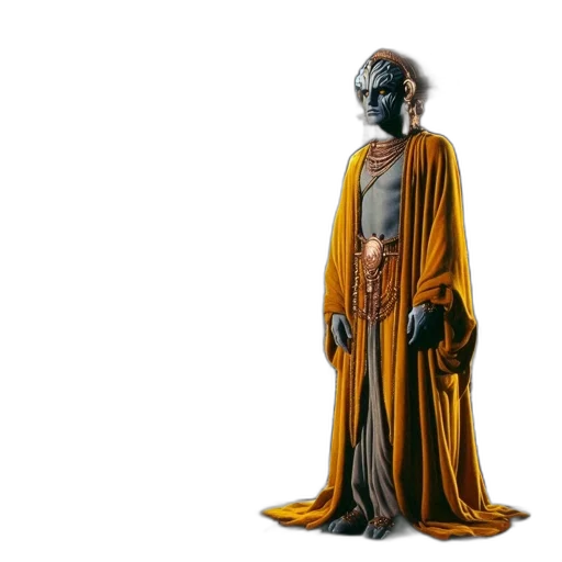 dress, staff, creature, mask transparent PNG cut-out